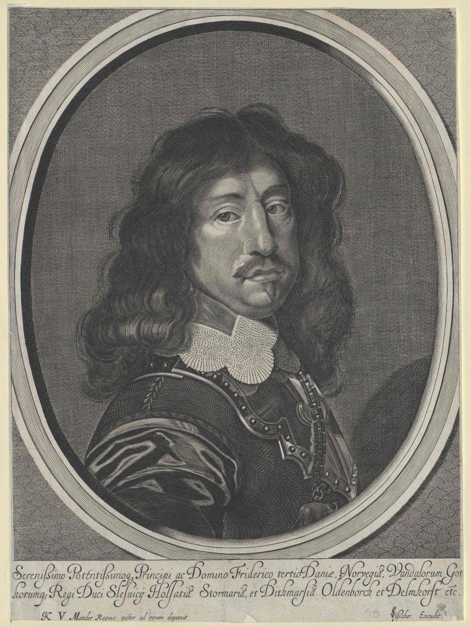 Kung av Danmark Fredrik III av Artist Unknown