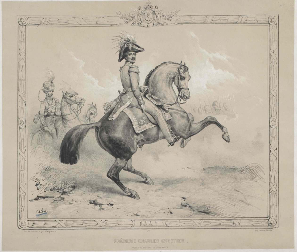 Kung av Danmark Fredrik VII av Artist Unknown