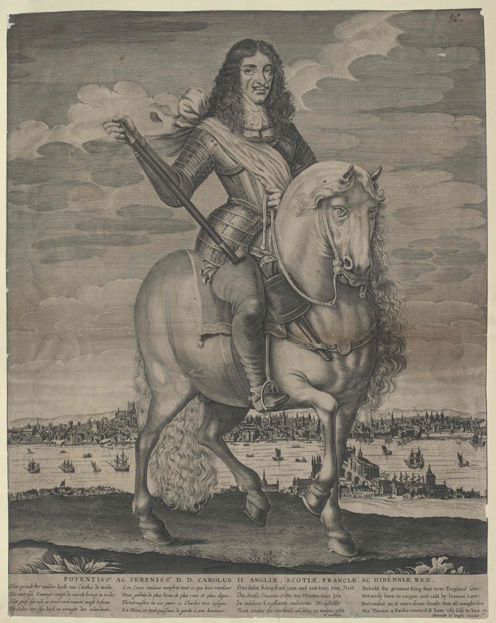 Kung av England Karl II av Artist Unknown