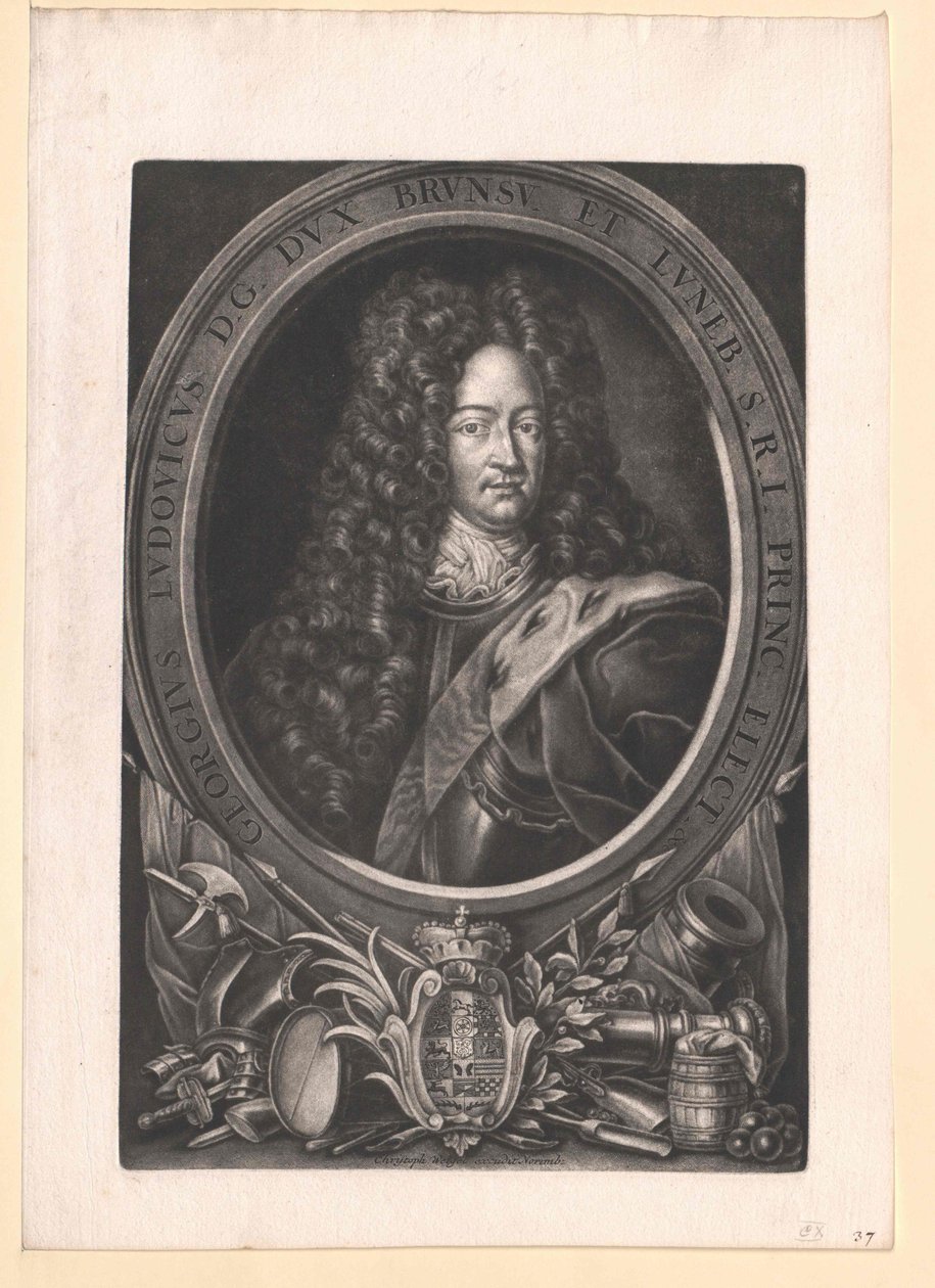 Kung av England George I av Artist Unknown