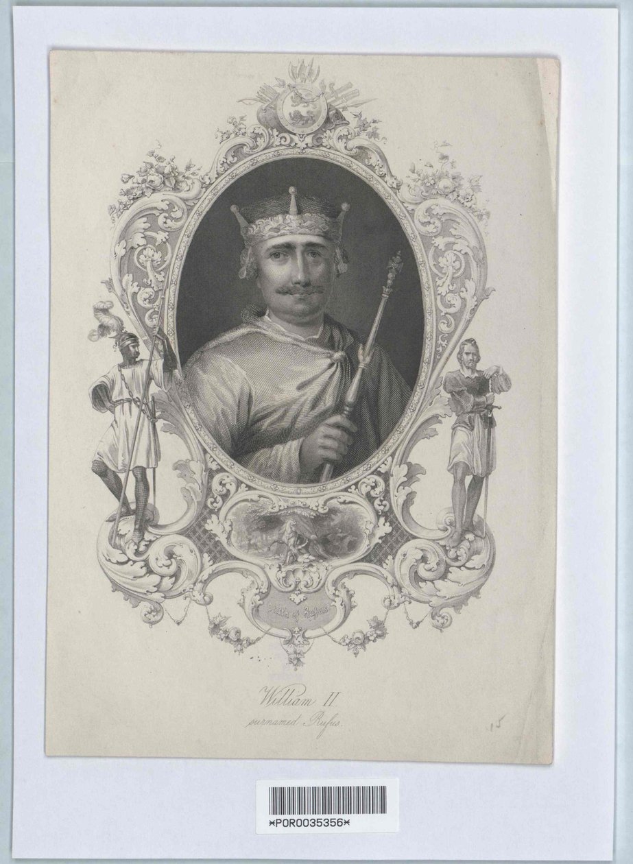 Kung av England William II (tryck) av Artist Unknown