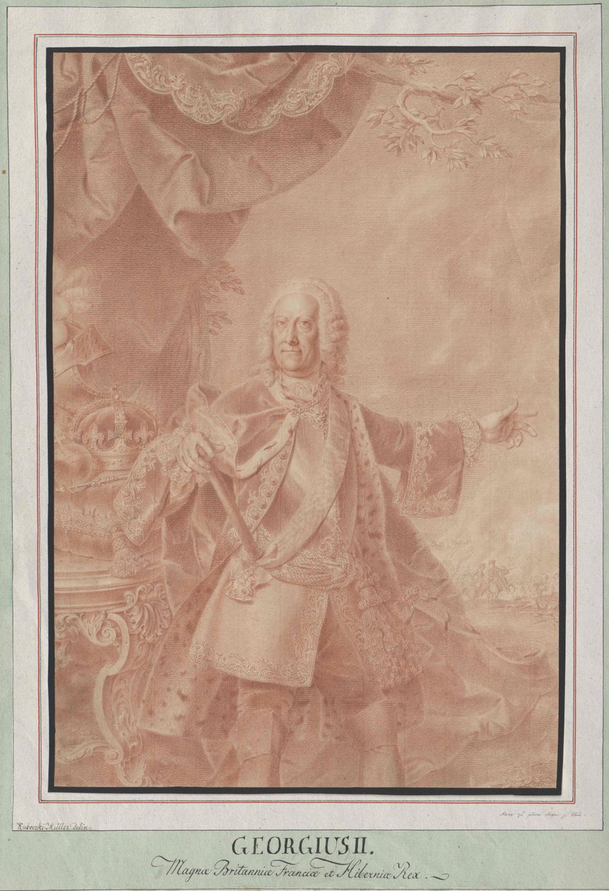 Kung av England kurfurste av Hannover George II av Artist Unknown
