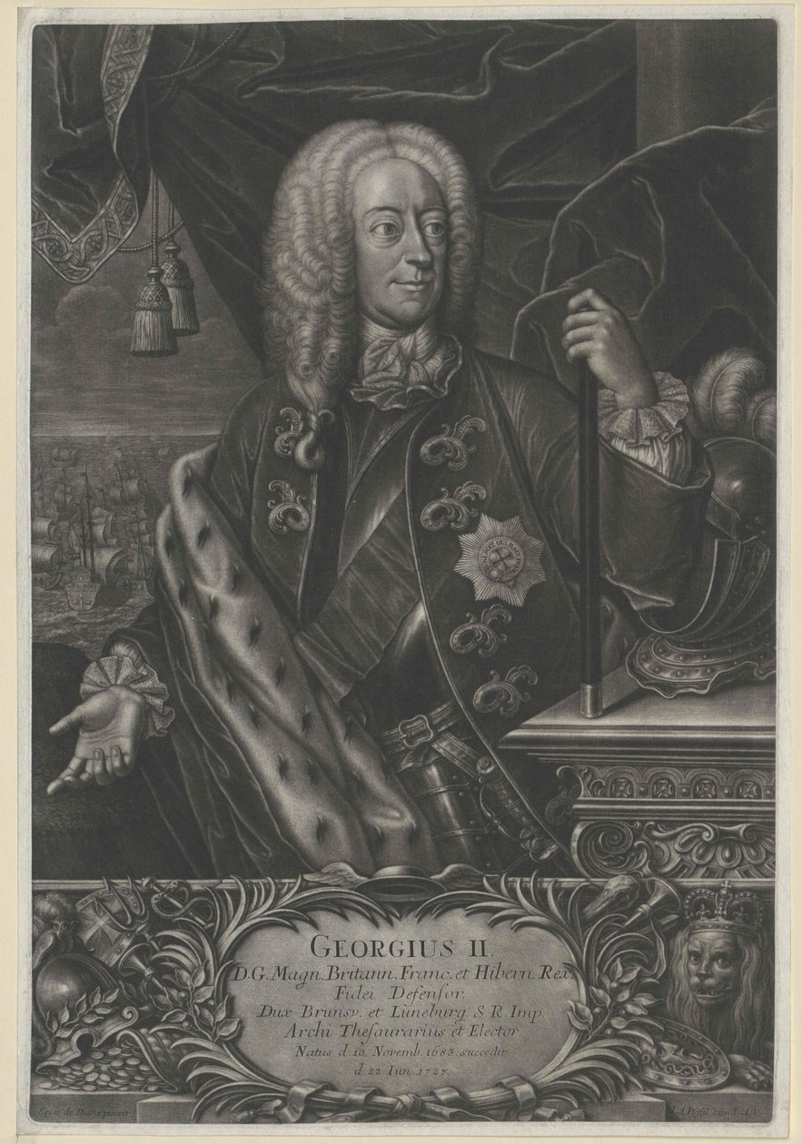 Kung av England kurfurste av Hannover George II av Artist Unknown