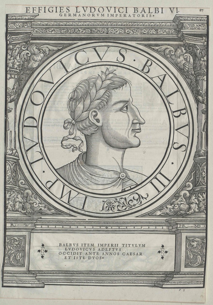 Kung av Frankrike Ludvig II Stamparen (tryck) av Artist Unknown