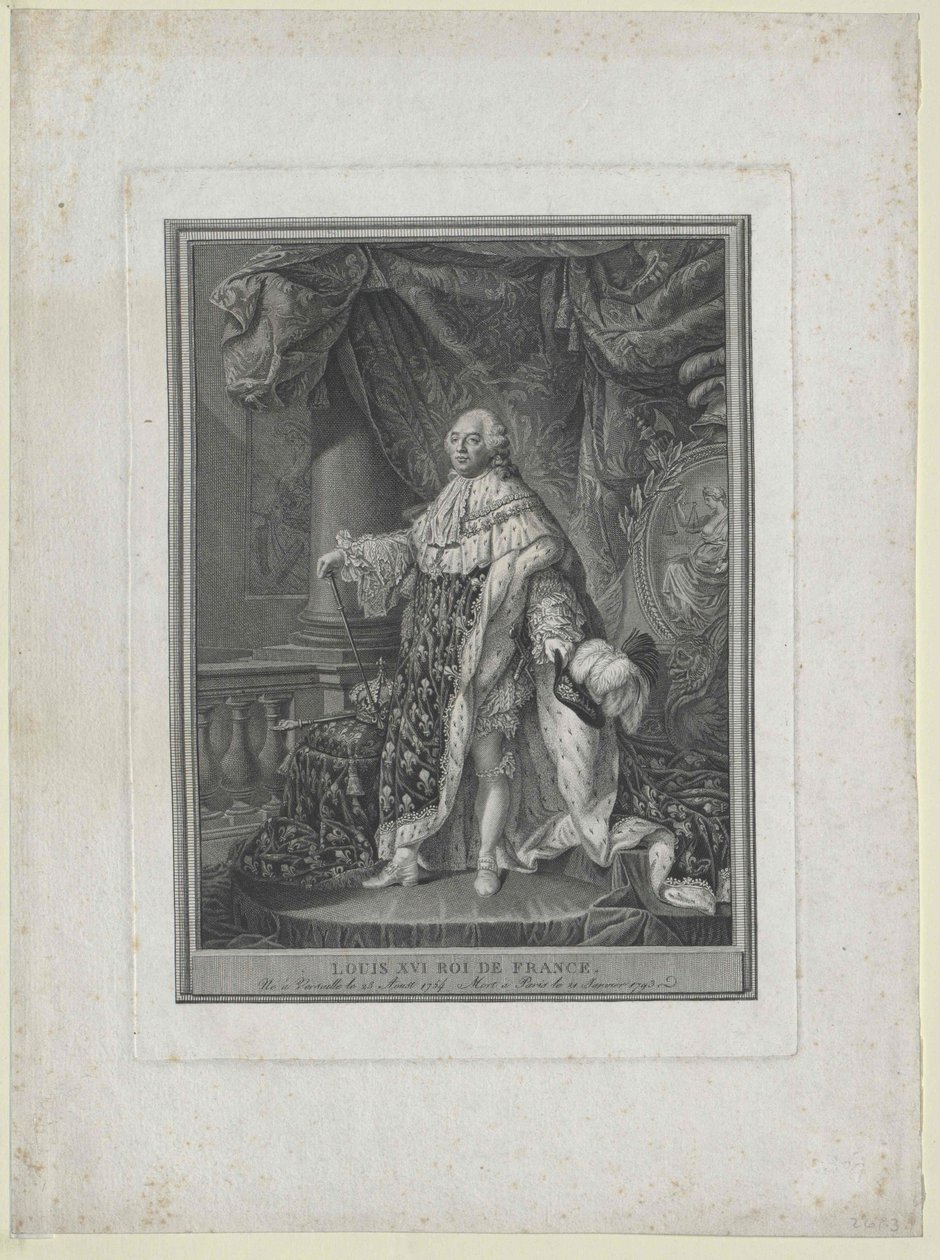Kung av Frankrike Ludvig XVI av Artist Unknown