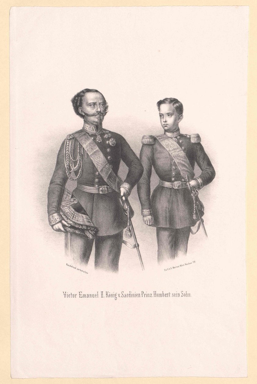 Kung av Italien Victor Immanuel II av Artist Unknown