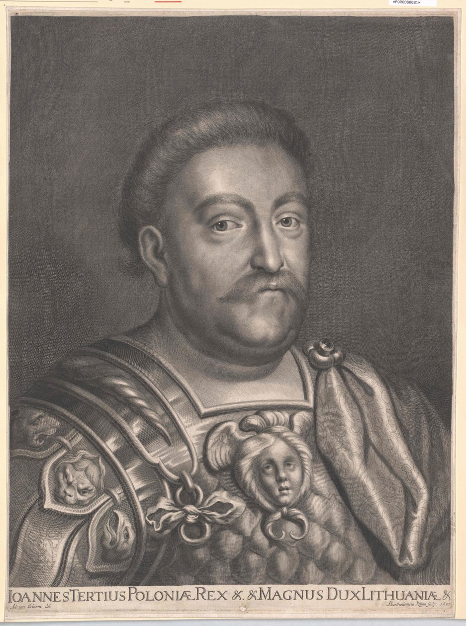 Kung av Polen Johann III Sobieski (tryck) av Artist Unknown