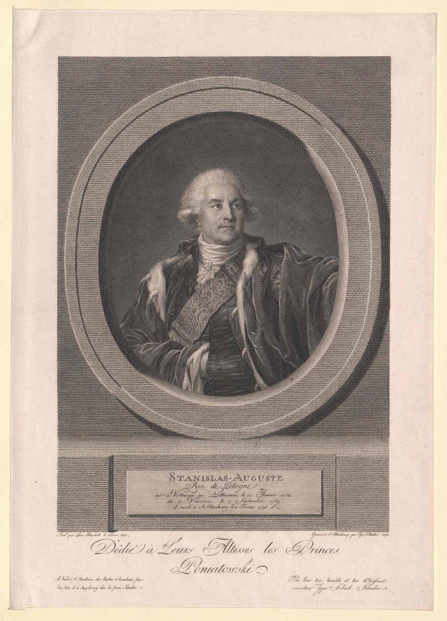 Kung av Polen Stanislaus II August av Artist Unknown