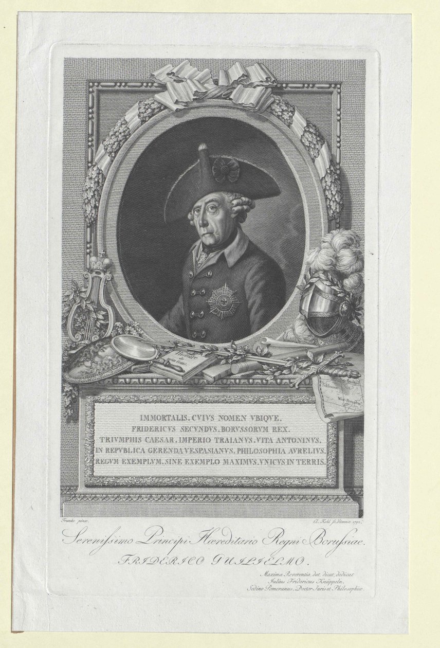 Kung av Preussen Fredrik II av Artist Unknown