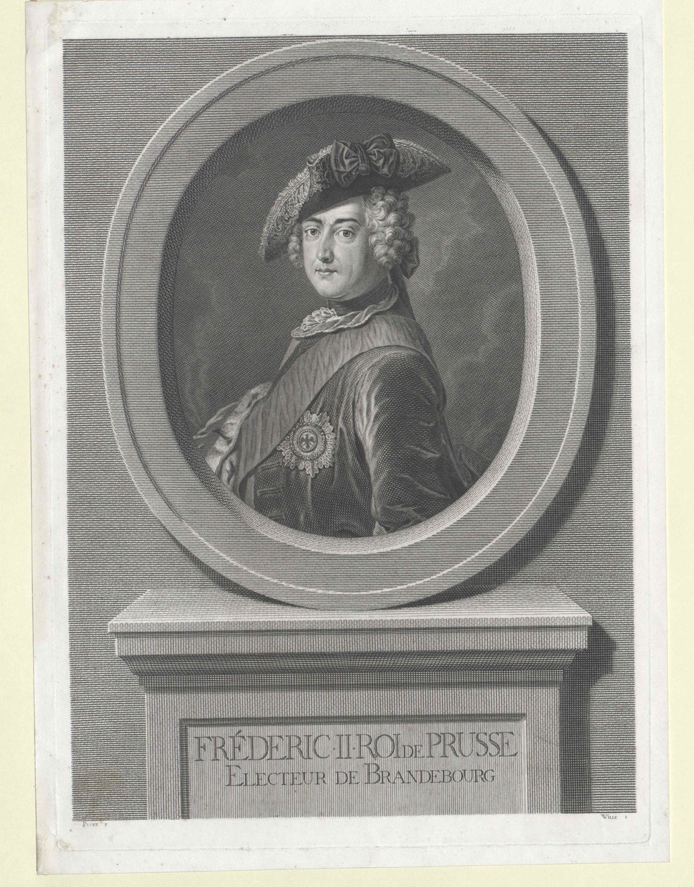 Kung av Preussen Fredrik II av Artist Unknown