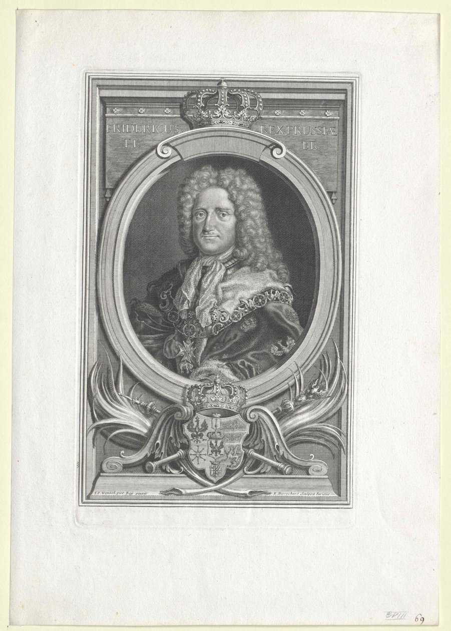 Kung av Preussen Fredrik I av Artist Unknown