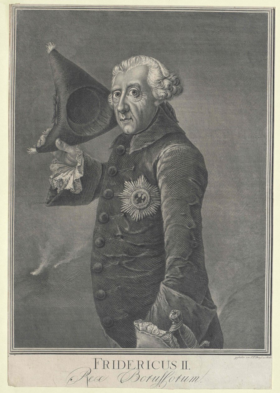 Kung av Preussen Fredrik II av Artist Unknown