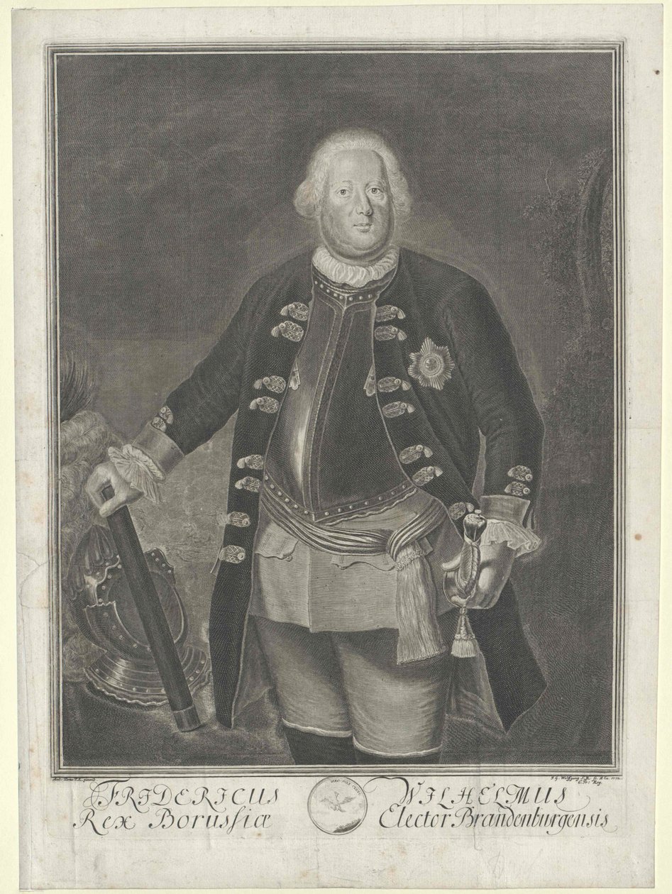 Kung av Preussen Fredrik Vilhelm I av Artist Unknown