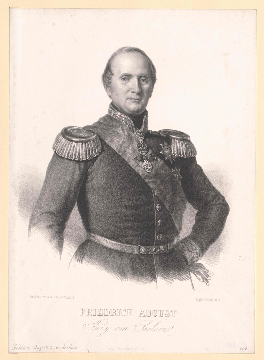 Kung av Sachsen Fredrik August II av Artist Unknown