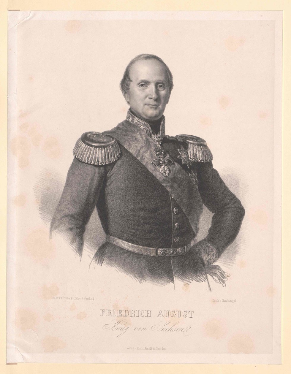 Kung av Sachsen Fredrik August II av Artist Unknown