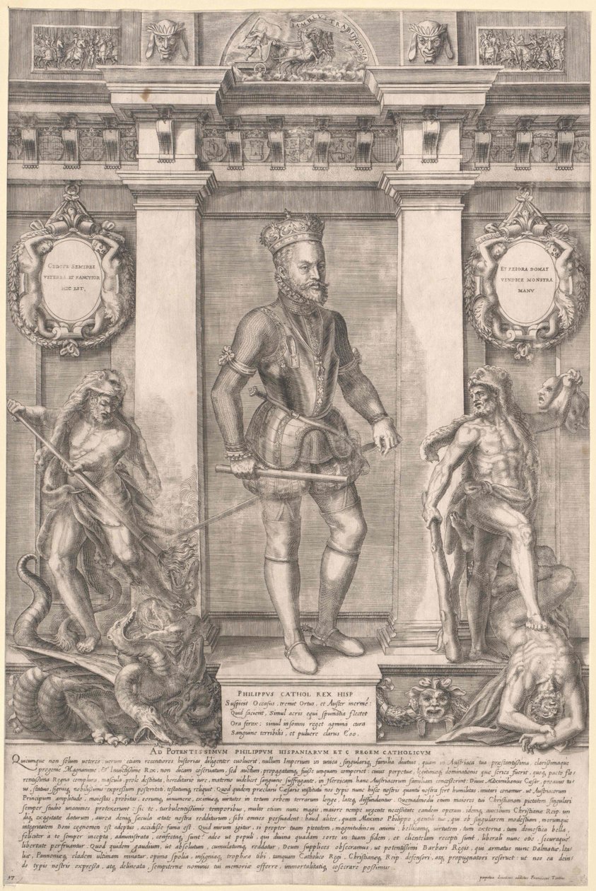 Kung av Spanien Filip II av Artist Unknown