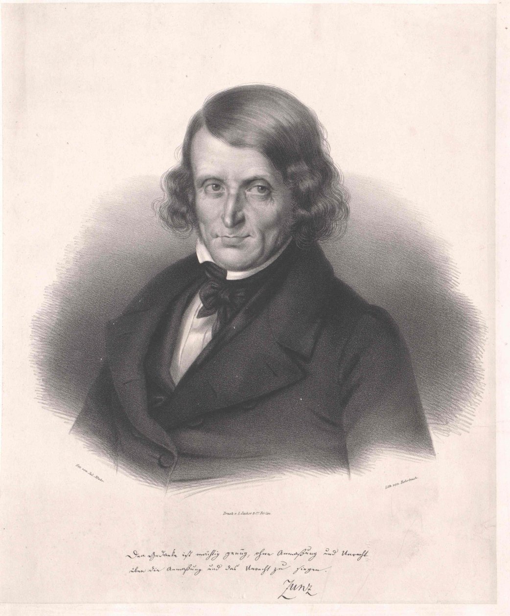 Leopold Zunz (tryck) av Artist Unknown