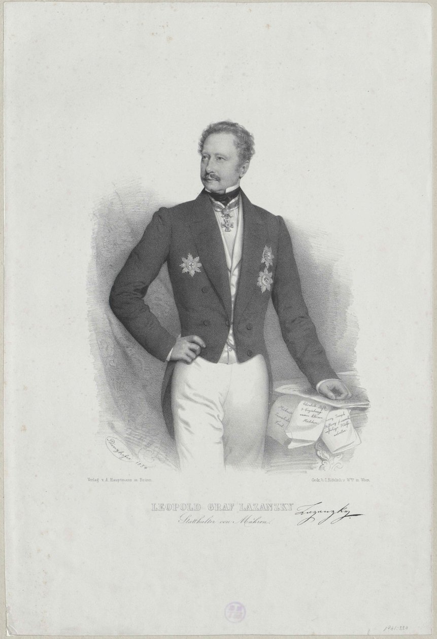 Leopold greve Lazansky av Artist Unknown