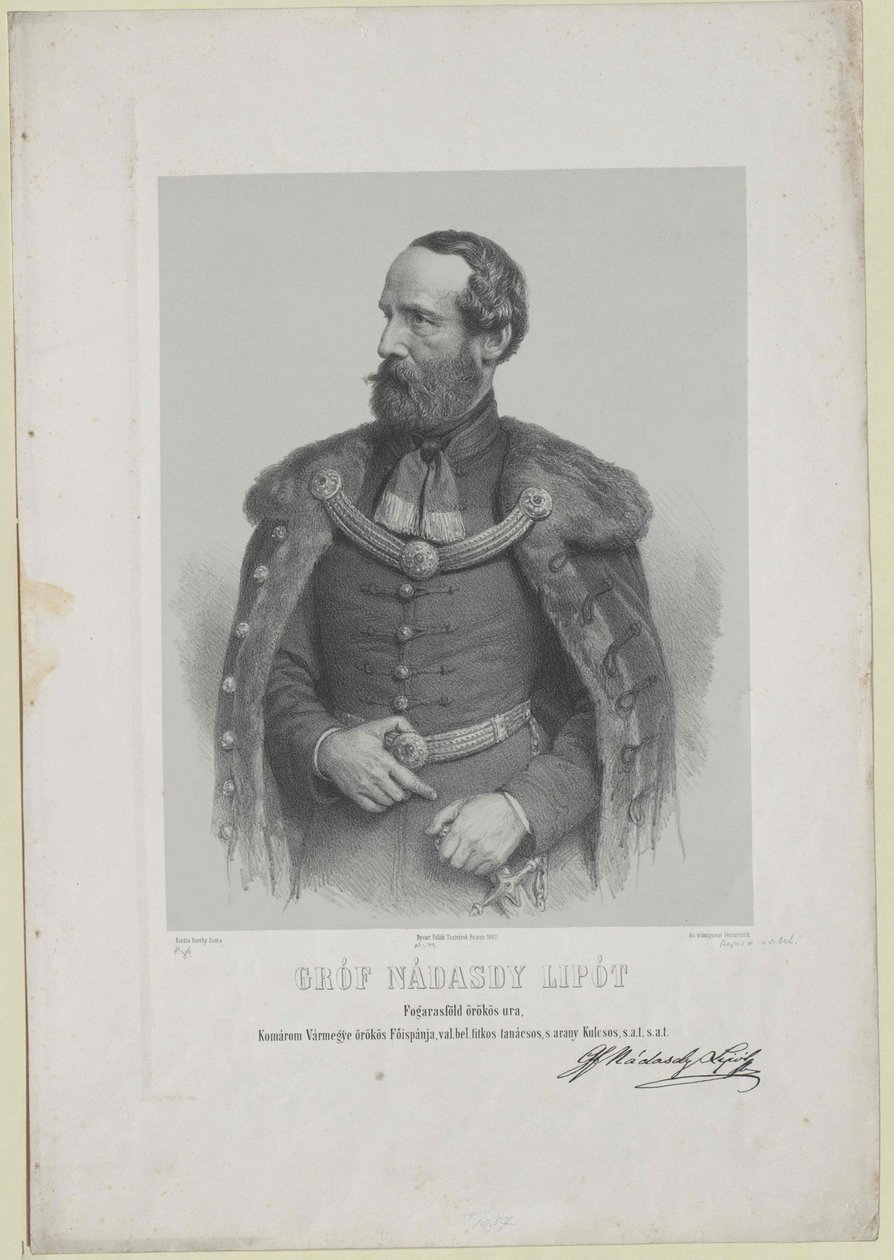 Leopold greve Nadasdy-Nadasd-Fogaras av Artist Unknown