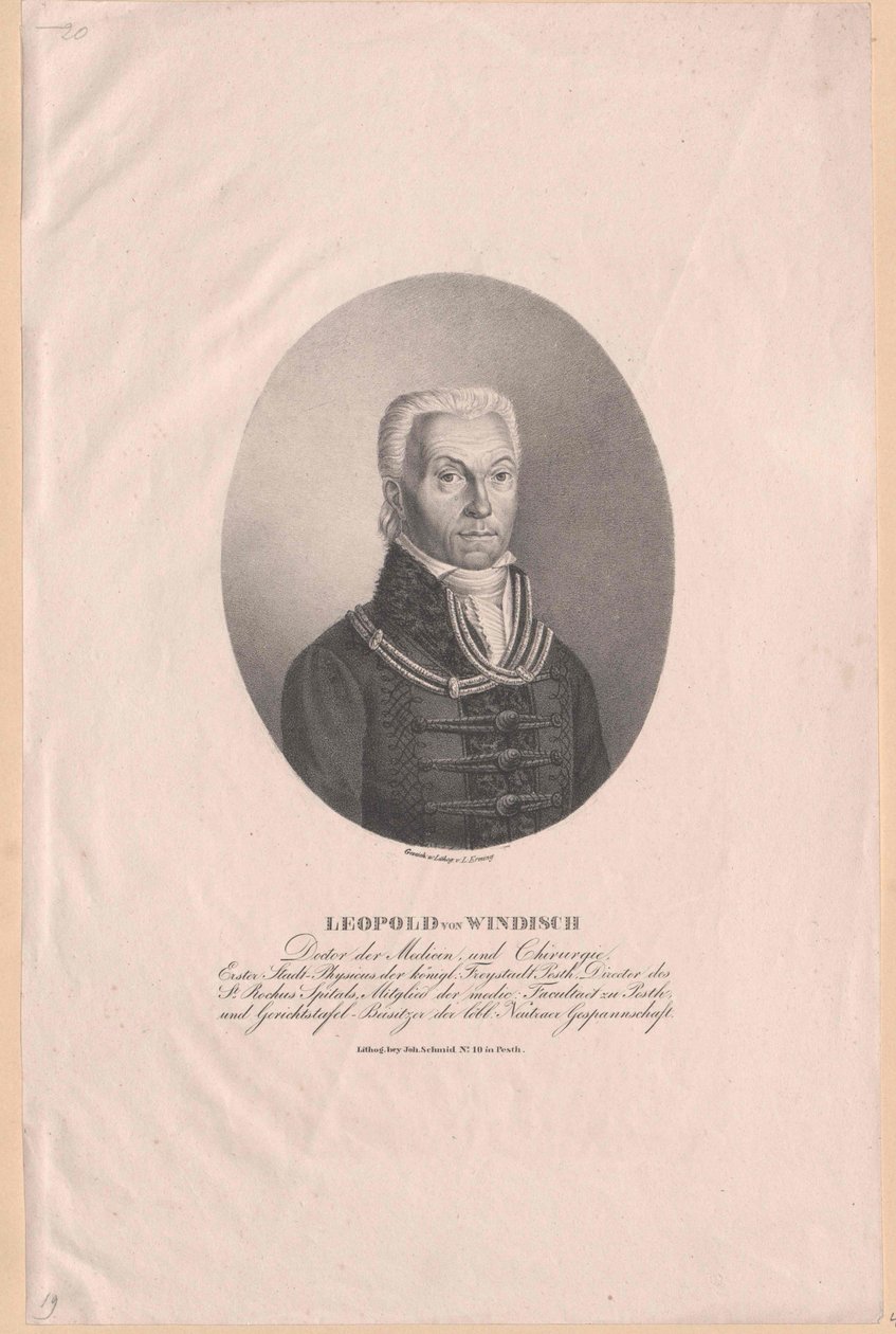 Leopold von Windish (tryck) av Artist Unknown