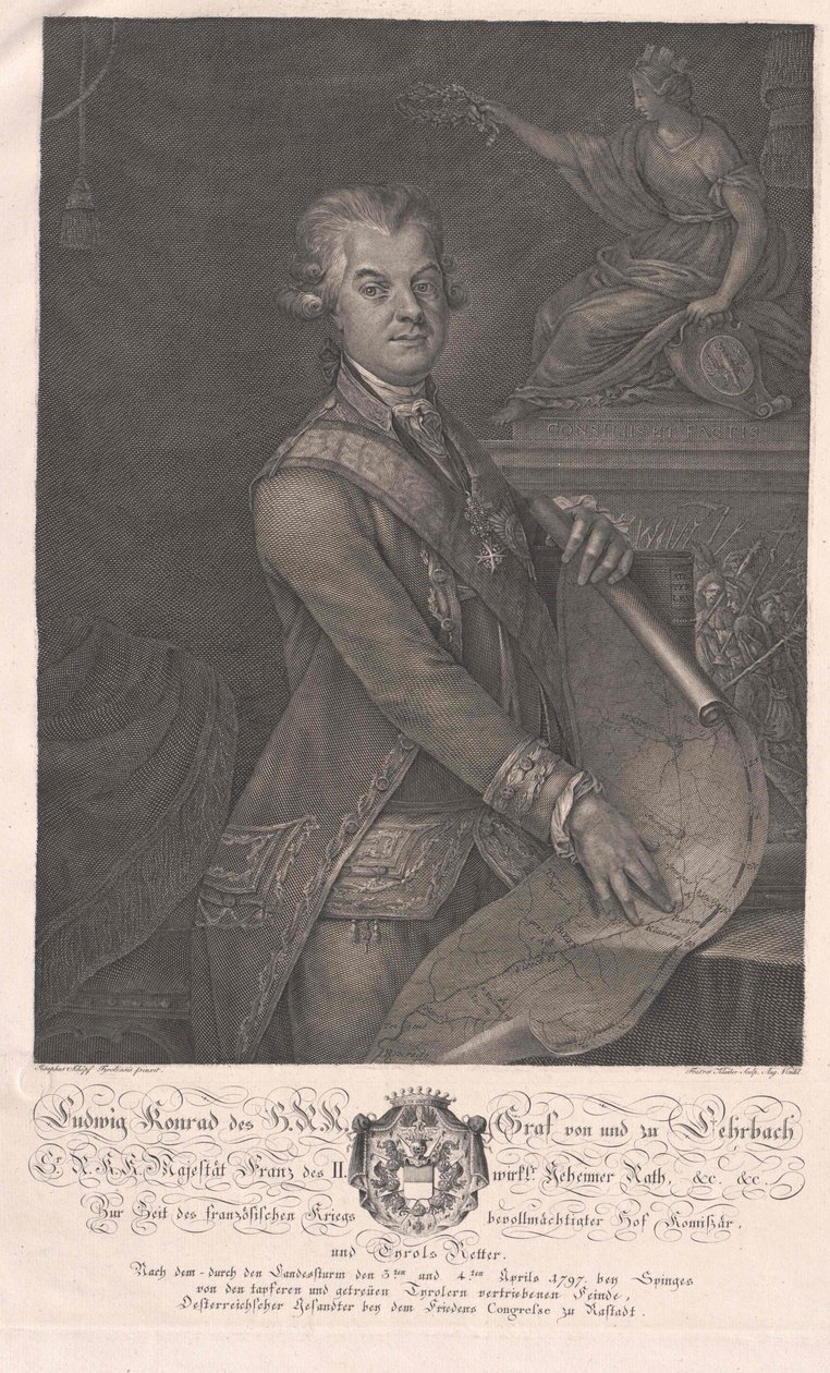 Ludwig Konrad greve Lehrbach av Artist Unknown