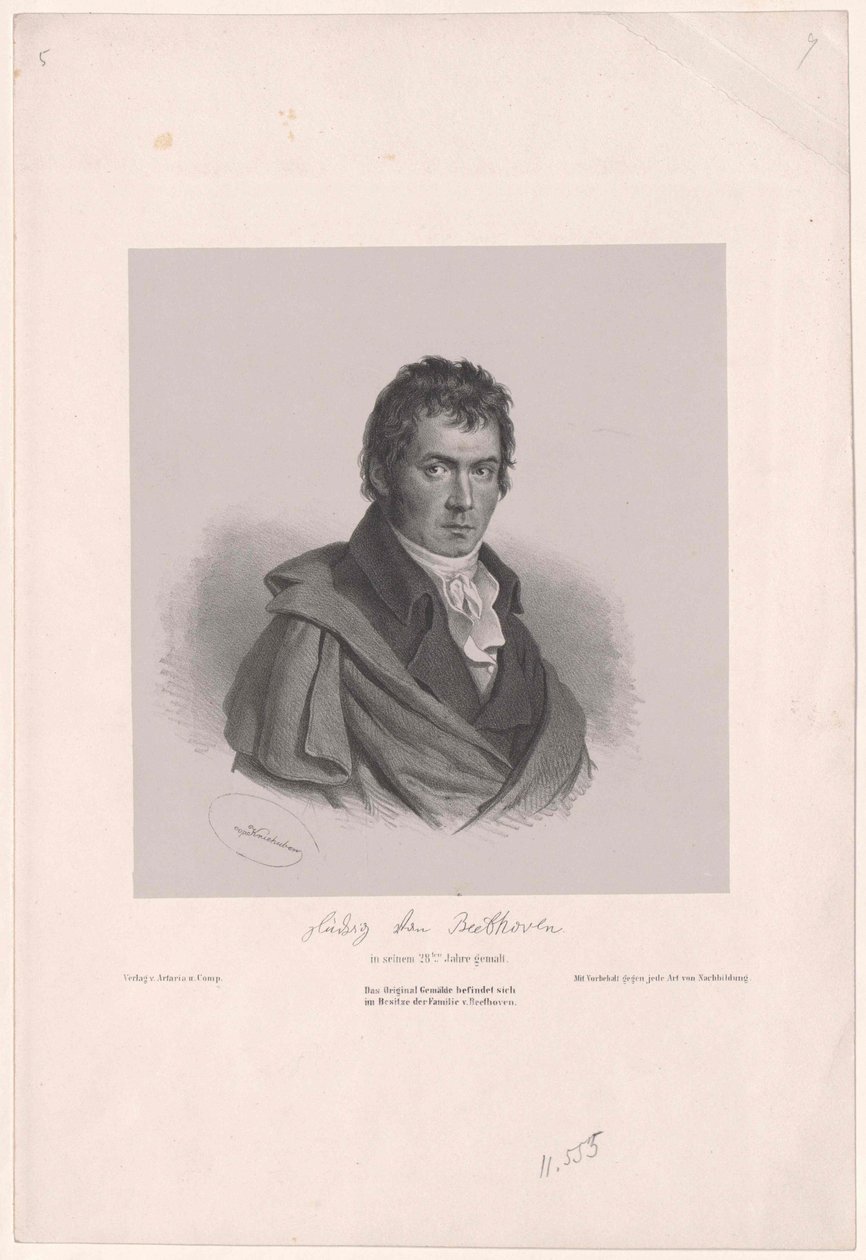 Ludwig van Beethoven av Artist Unknown