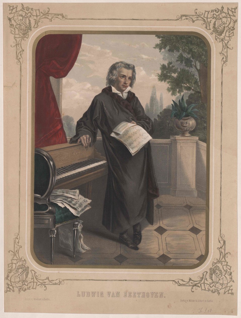 Ludwig van Beethoven av Artist Unknown