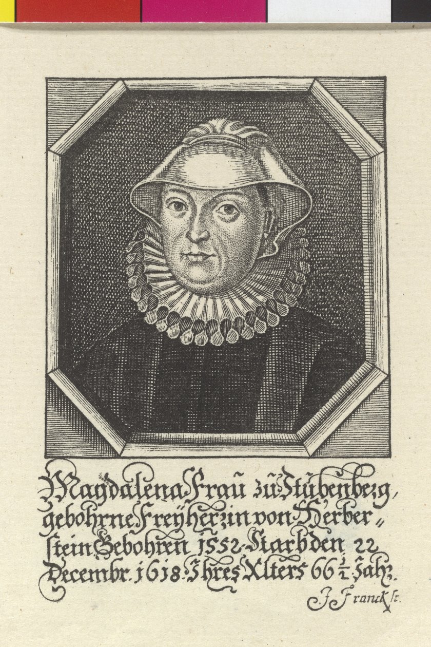 Magdalene Baronessan Herberstein av Artist Unknown
