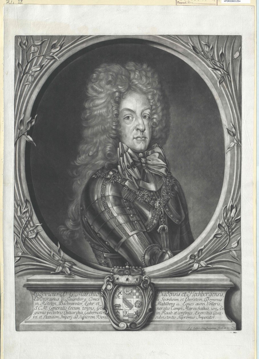 Markgreve av Baden-Baden Ludwig Wilhelm av Artist Unknown