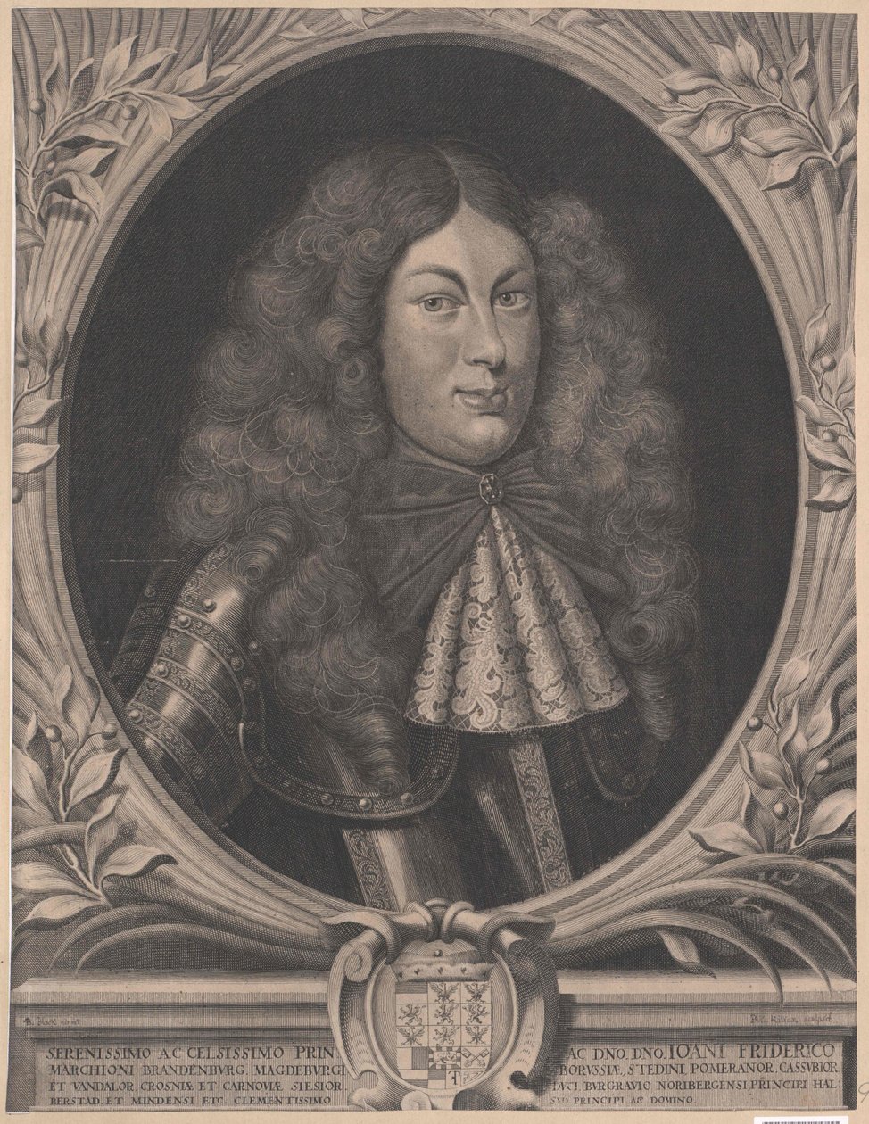 Markgreven av Brandenburg-Ansbach Johann Friedrich (tryck) av Artist Unknown