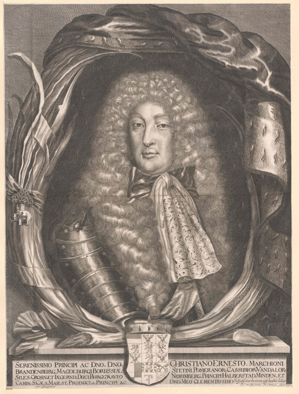 Markgreven av Brandenburg-Bayreuth Christian Ernst (tryck) av Artist Unknown