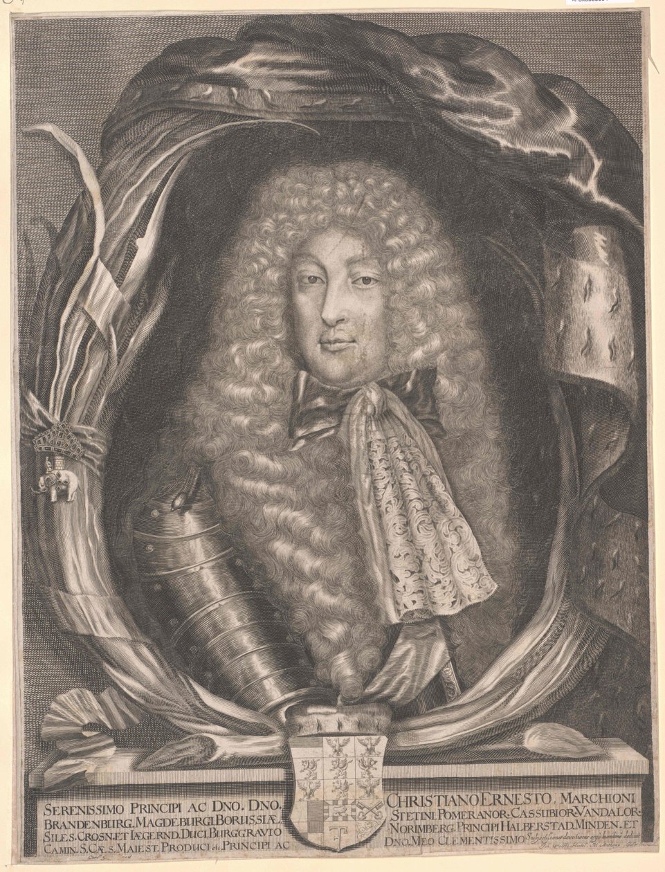 Markgreven av Brandenburg-Bayreuth Christian Ernst (tryck) av Artist Unknown