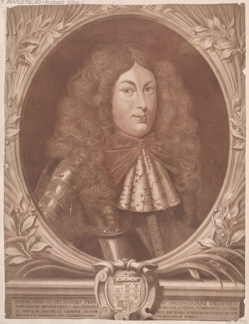 Markgreven av Brandenburg-Ansbach Johann Friedrich (tryck) av Artist Unknown