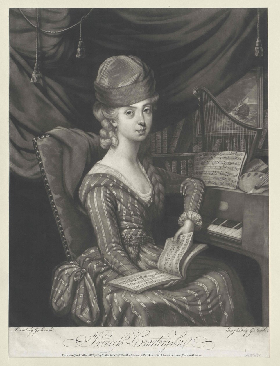 Maria Anna prinsessa Czartoryska av Artist Unknown