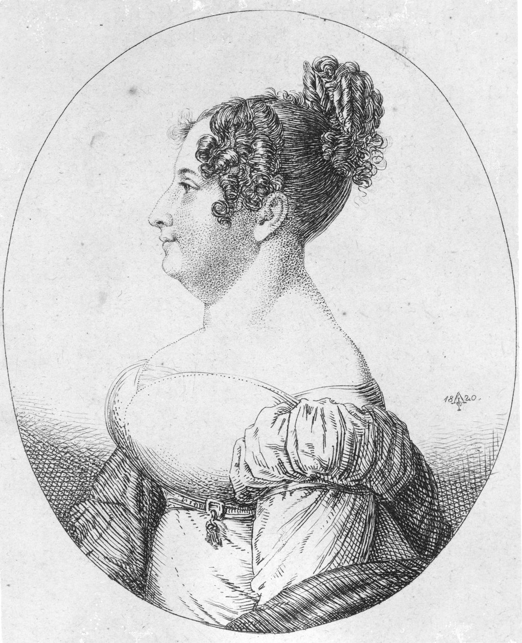 Maria Charlotte friherrinna från 1782 - 1841 Kerpen av Artist Unknown
