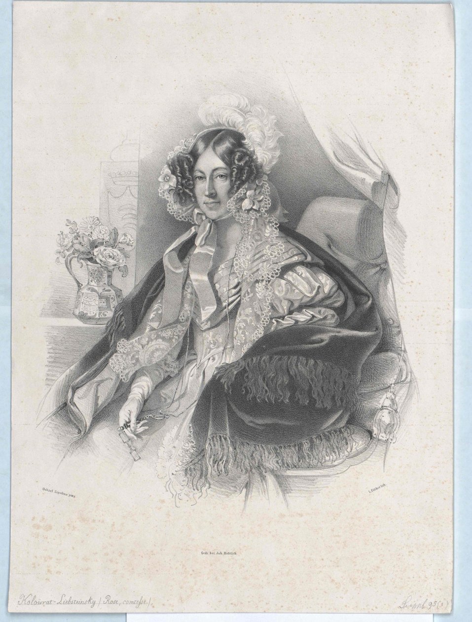 Maria Rosa grevinna Kinsky von Wchinitz och Tettau av Artist Unknown