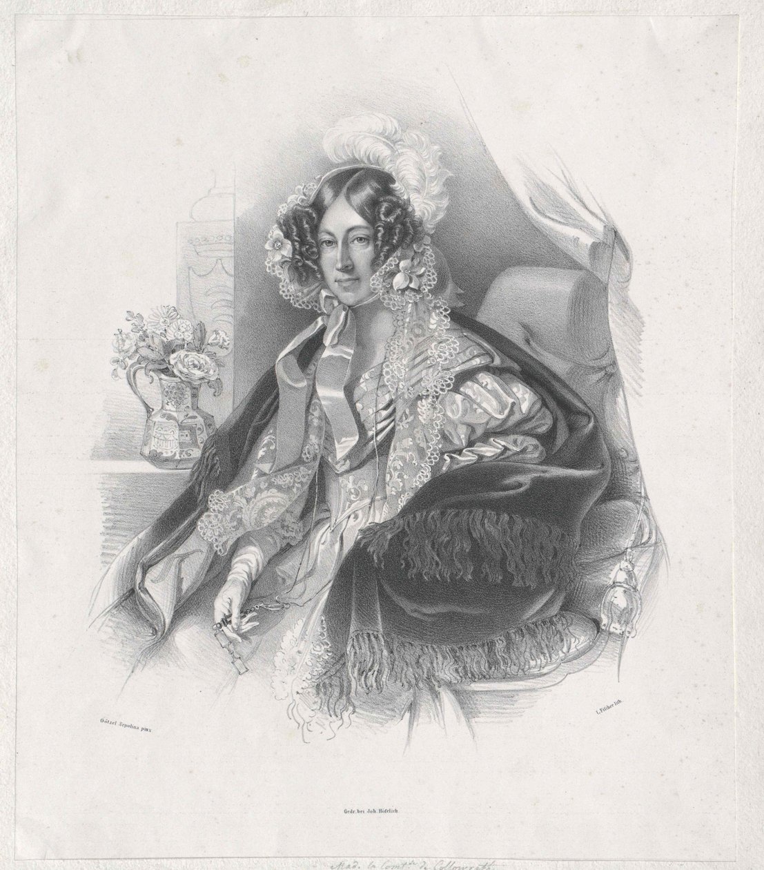 Maria Rosa grevinna Kinsky von Wchinitz och Tettau av Artist Unknown