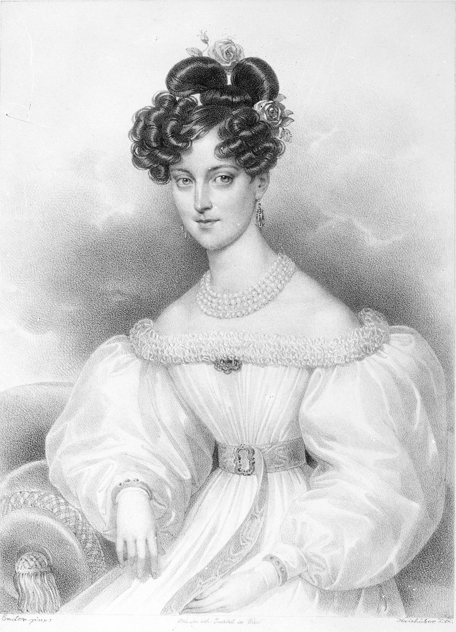 Marie Charlotte baronessa av +1841 Kerpen av Artist Unknown