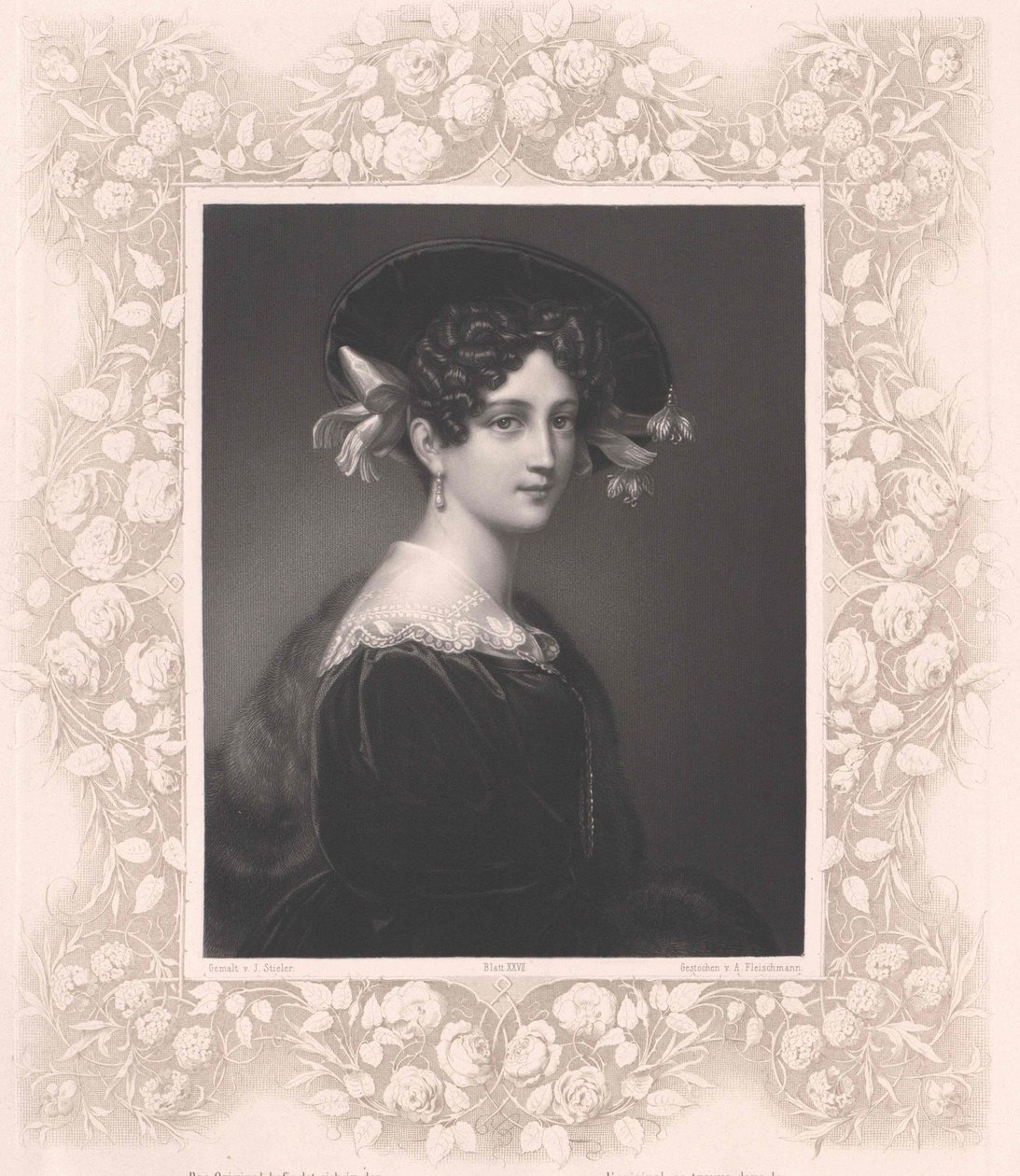 Maximiliane Borzaga (tryck) av Artist Unknown