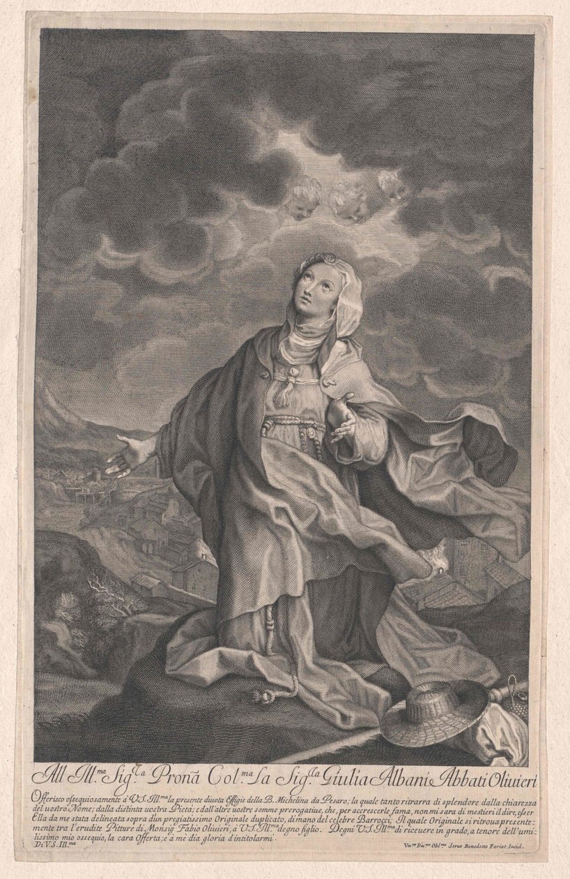Michelina av Pesaro, av Artist Unknown