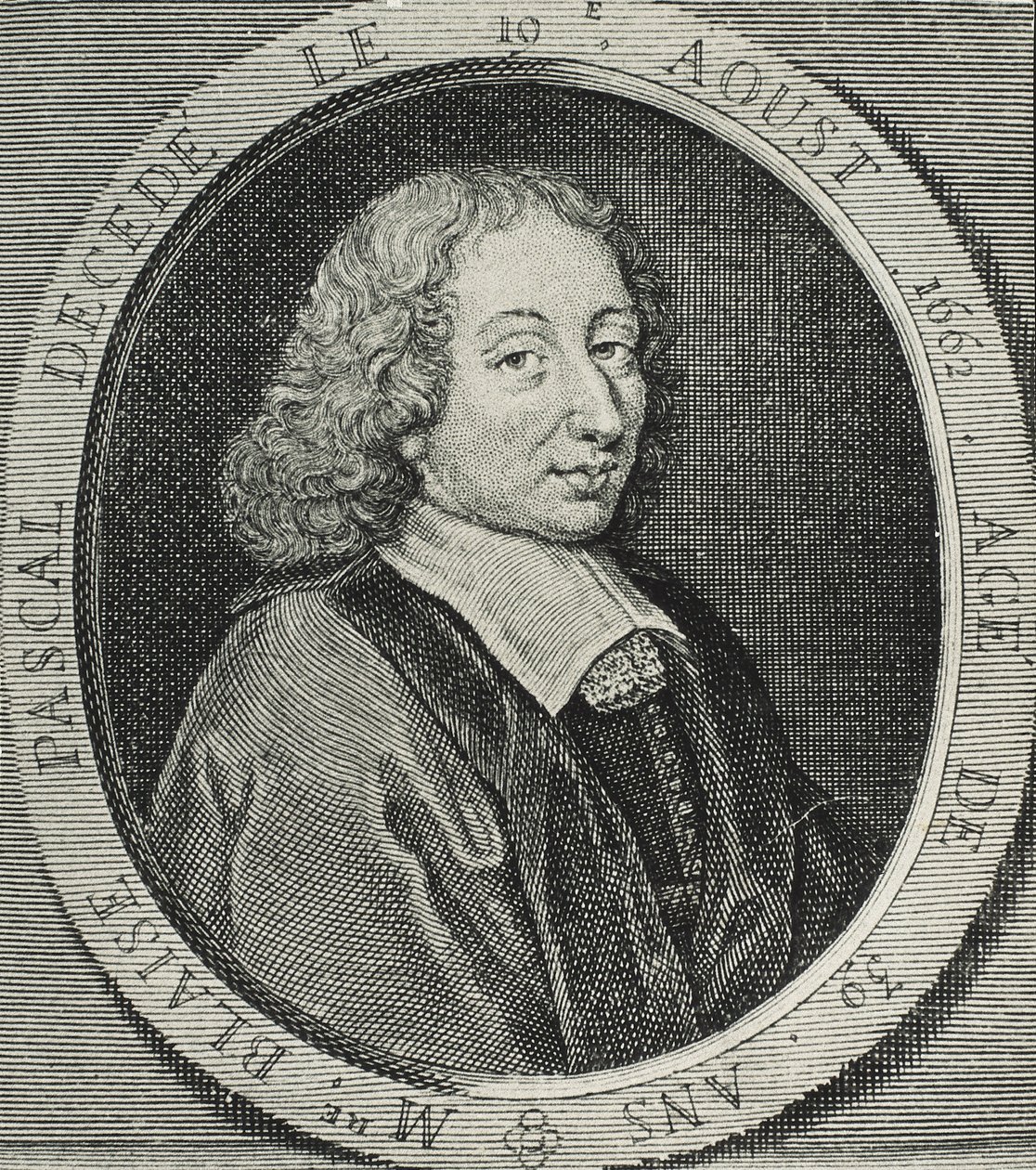 PASCAL, Blaise (1623-1662). Fransk matematiker, fysiker och filosof. Gravyr av Artist Unknown