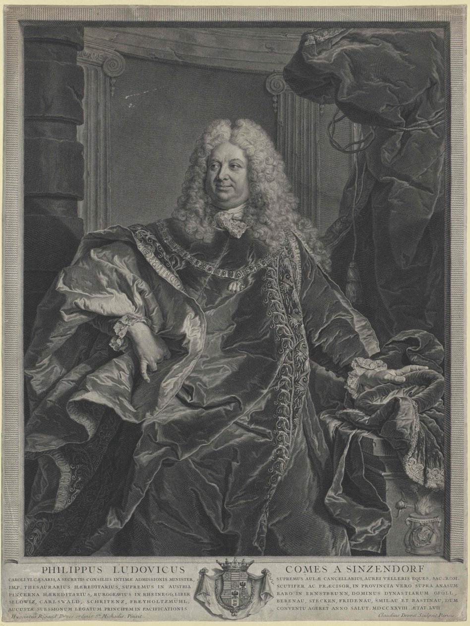 Philipp Ludwig greve Sinzendorf av Artist Unknown