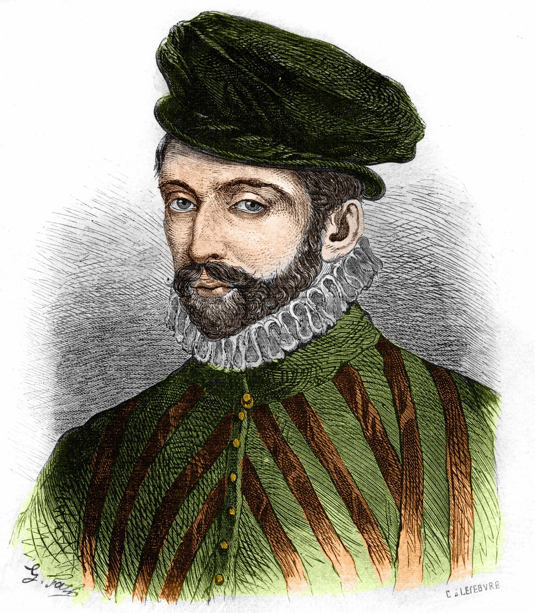 Porträtt Nicolas de Neufville, seigneur av Villeroi, fransk statsman. av Artist Unknown