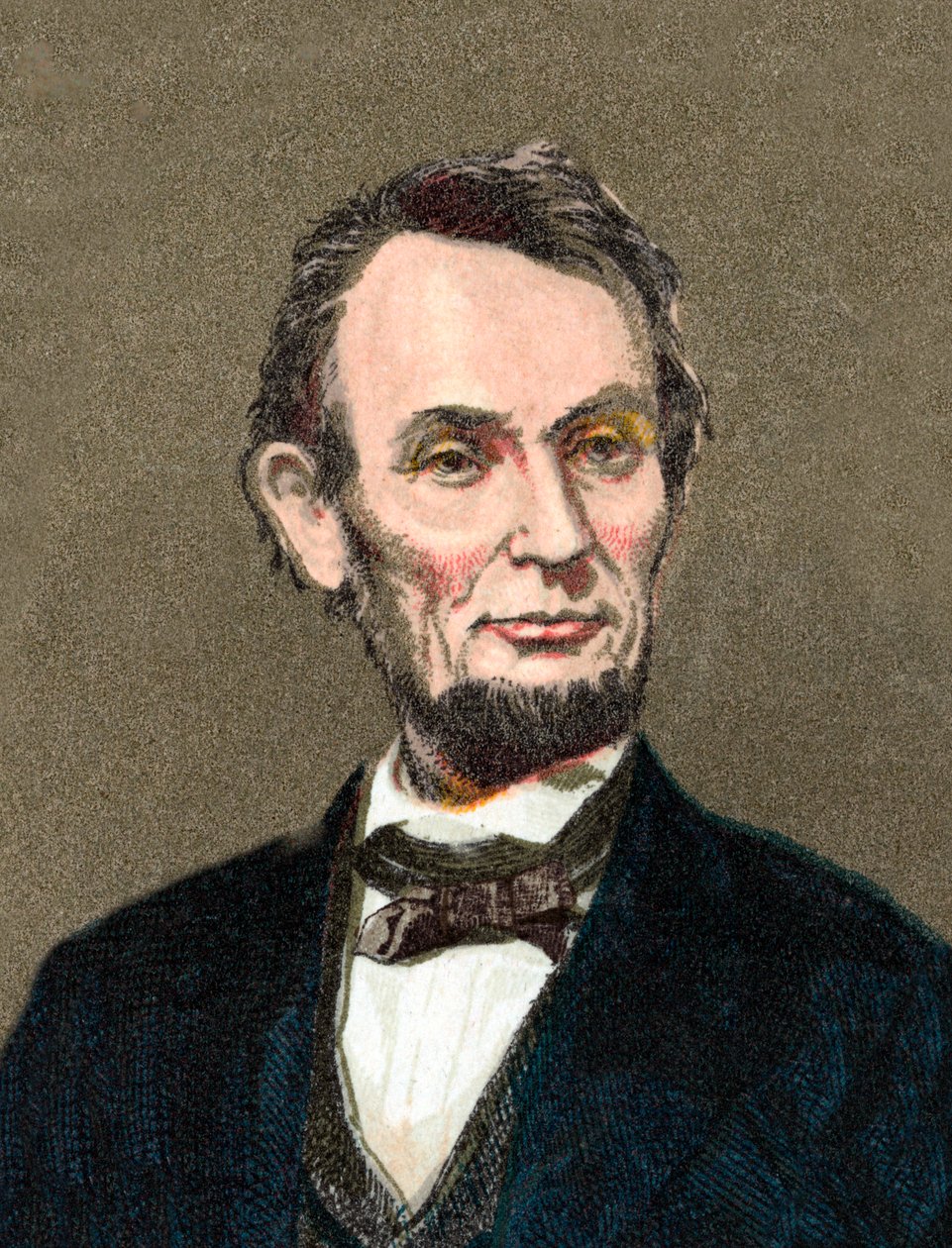 Porträtt av Abraham Lincoln - Porträtt av Abraham Lincoln 16:e presidenten i Amerikas Förenta Stater. av Artist Unknown
