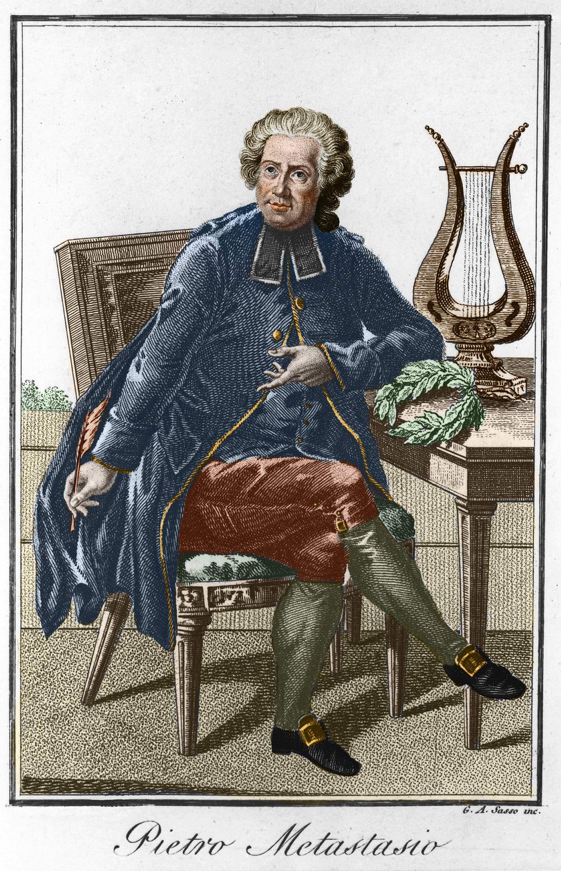 Porträtt av Pierre Metastase . av Artist Unknown
