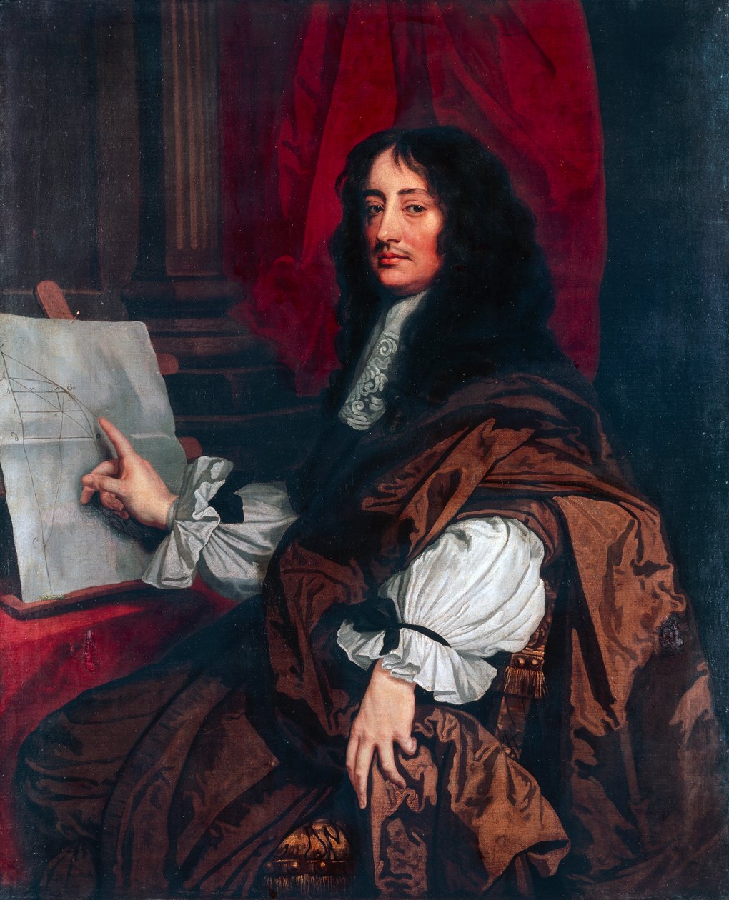 Porträtt av William Brouncker (1620 cirka-Westminster av Artist Unknown