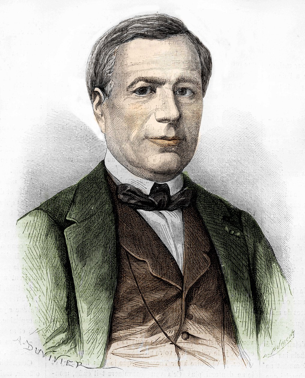 Porträtt av Xavier MARMIER Författare, poet, resenär, översättare av nordisk litteratur. av Artist Unknown