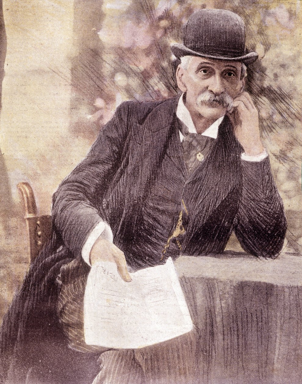 Porträtt av italienska rådets ordförande Giuseppe Zanardelli (1826-1903). av Artist Unknown