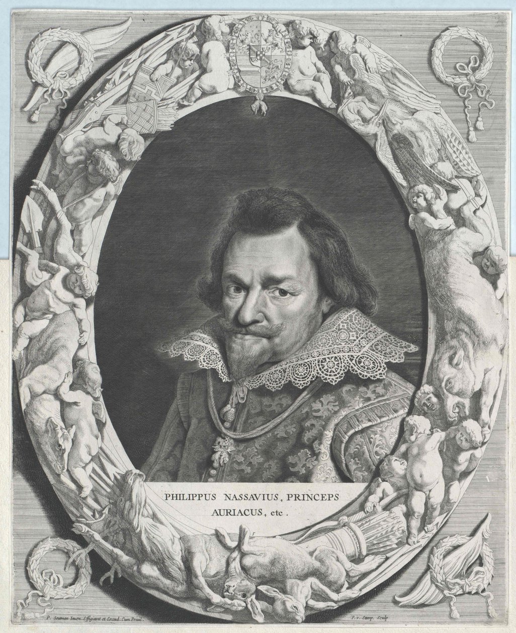 Prins av Oranien Philipp Wilhelm (tryck) av Artist Unknown