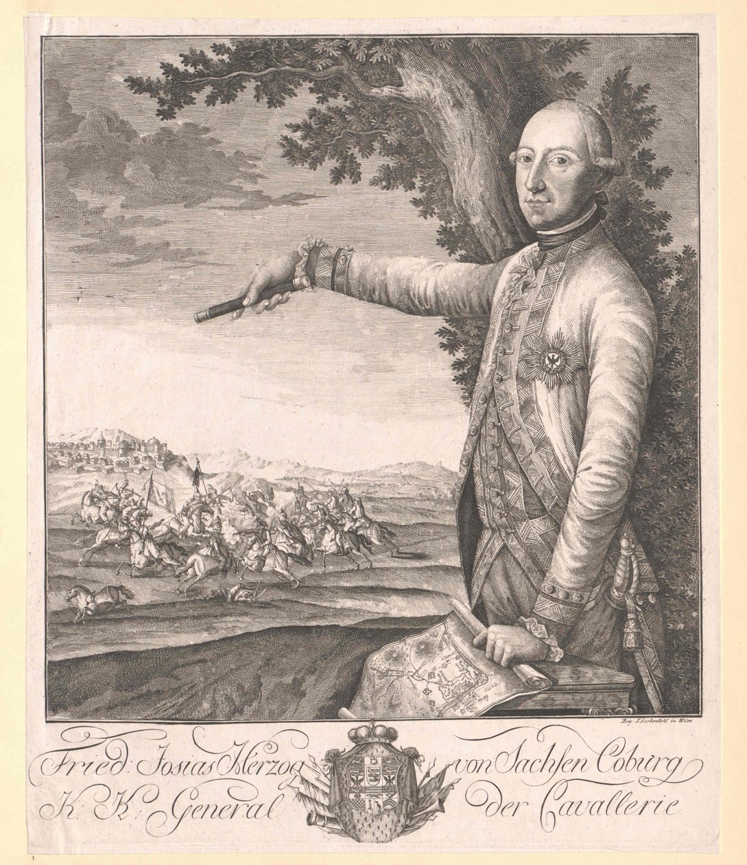 Prins av Sachsen Coburg-Saalfeld (1737-1815) Frederick Josiah av Artist Unknown